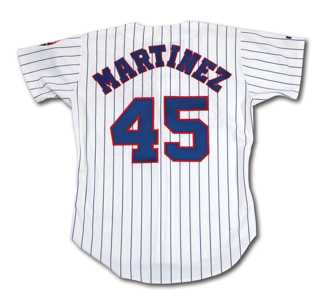 C.1995-96 PEDRO MARTINEZ MONTREAL EXPOS GAME WORN HOME JERSEY (MEARS)