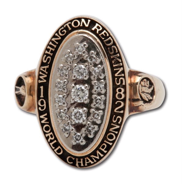 1982 WASHINGTON REDSKINS 10K GOLD LADIES SUPER BOWL CHAMPIONSHIP RING