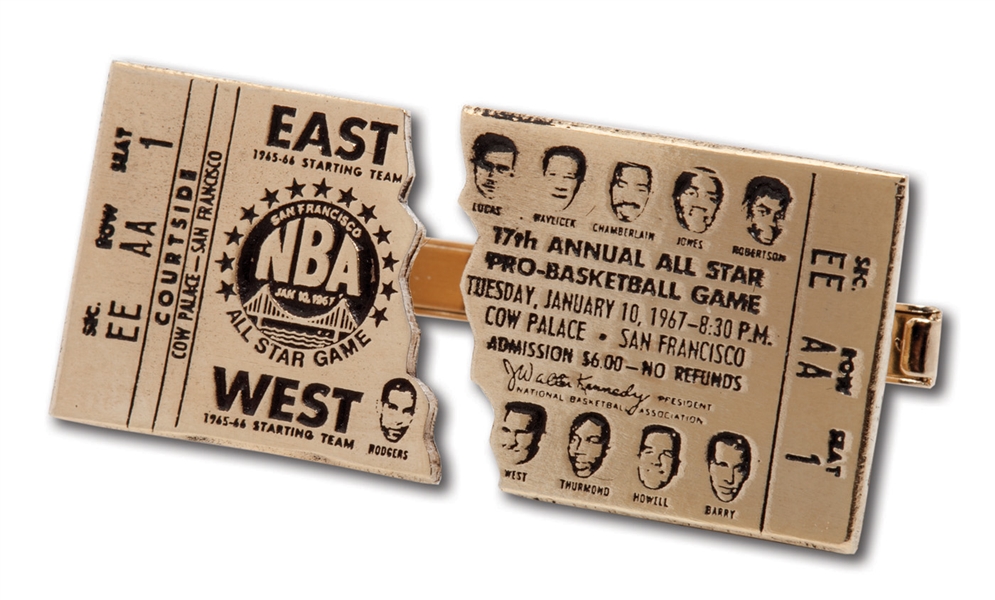 1967 NBA ALL-STAR GAME CUFF LINKS GIVEN TO PARTICIPANTS 
