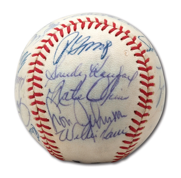DON DRYSDALES 1966 LOS ANGELES DODGERS NATIONAL LEAGUE CHAMPION TEAM SIGNED BASEBALL (DRYSDALE COLLECTION)