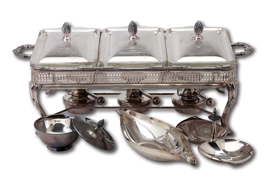 DON DRYSDALES 1963 MLB ALL STAR GAME PARTICIPATORY AWARD - CHAFING DISH BUFFET SET (DRYSDALE COLLECTION)