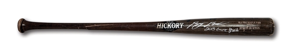 2013 BYRON BUXTON SIGNED & INSCRIBED OLD HICKORY BB2 PROFESSIONAL MODEL (PRE-ROOKIE) MINOR LEAGUE GAME USED BAT