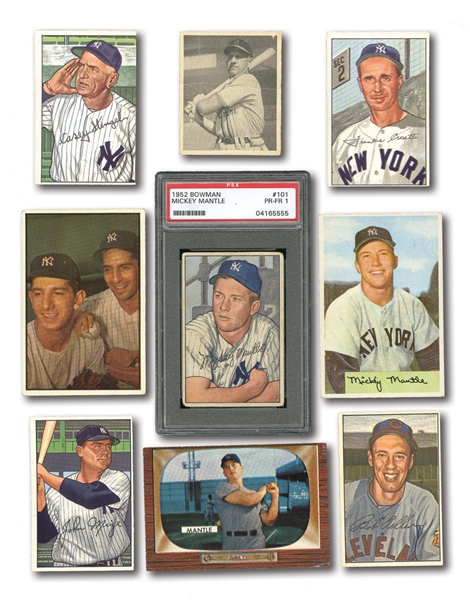 1948-55 BOWMAN BASEBALL LOT OF 20 - LOADED WITH HALL OF FAMERS, STARS, AND YANKEES