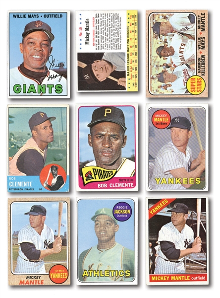1962 THROUGH 1969 TOPPS BASEBALL LOT OF 85 - LOADED WITH HALL OF FAMERS AND STARS