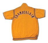 1971-72 WILT CHAMBERLAIN LOS ANGELES LAKERS (CHAMPIONSHIP SEASON) GAME WORN HOME WARM-UP JACKET WITH APPARENT NBA FINALS VIDEO-MATCH