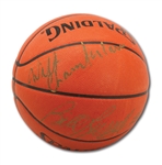 WILT CHAMBERLAIN AND BILL RUSSELL DUAL SIGNED OFFICIAL SPALDING NBA BASKETBALL