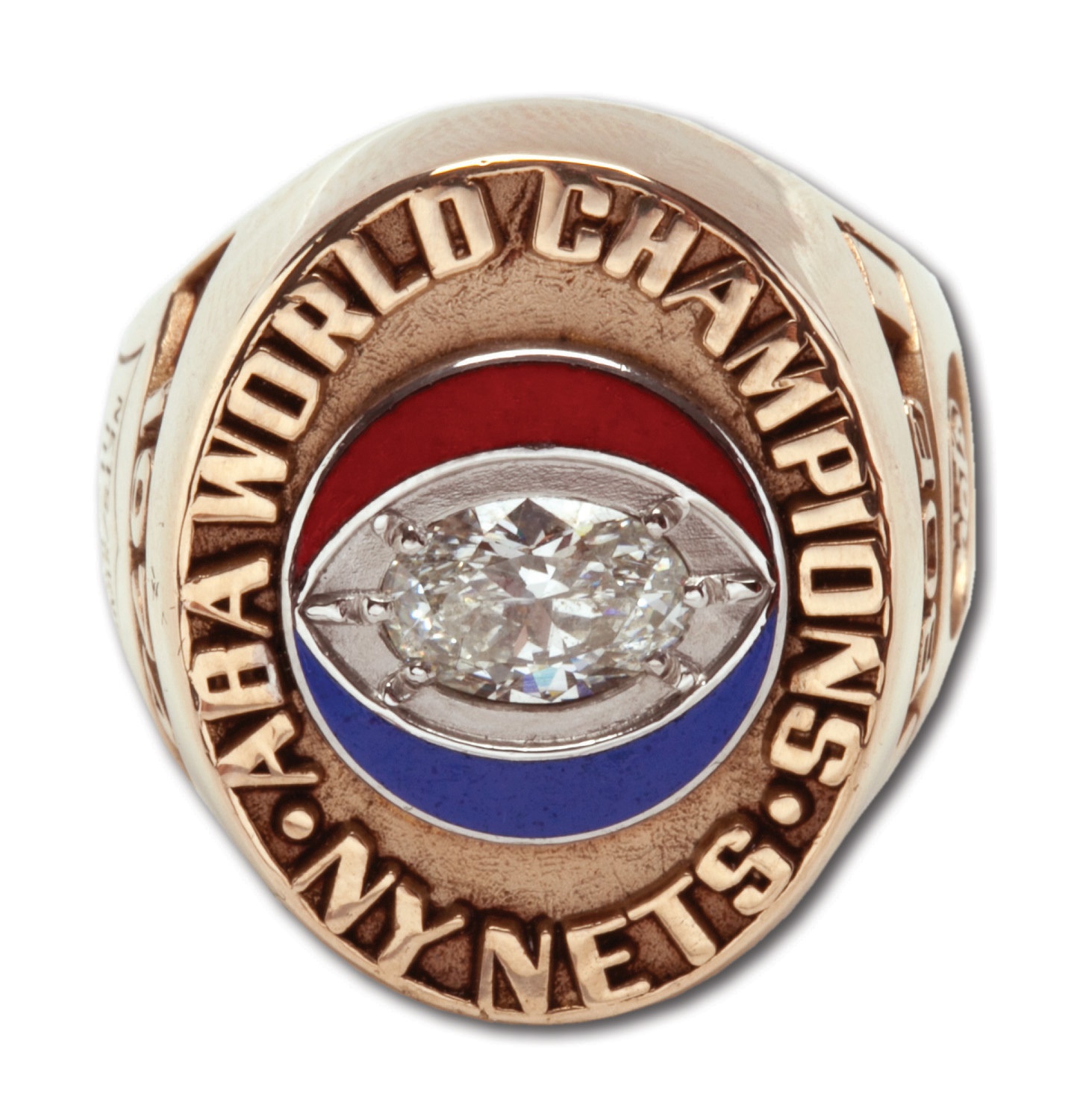 Lot Detail - 1976 NEW YORK NETS ABA CHAMPIONSHIP RING PRESENTED TO
