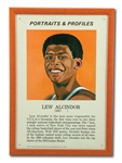 1970 LEW ALCINDOR "PORTRAITS & PROFILES" CARDBOARD ART FRAMED DISPLAY BY BARNELL LOFT, LTD.