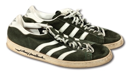 MID-LATE 1970S JOHN HAVLICEK AUTOGRAPHED ADIDAS SUPERSTAR GAME WORN SHOES (HAVLICEK COLLECTION)