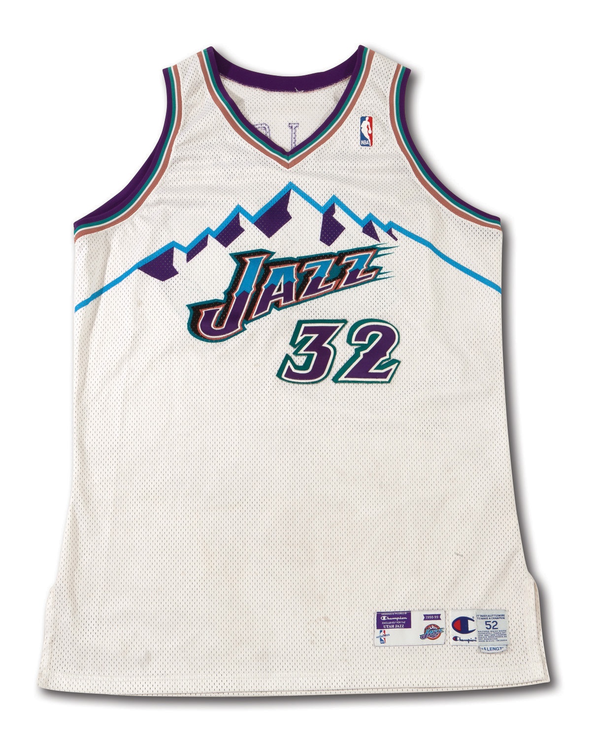 Lot Detail - 1998-99 Karl Malone Game Used Utah Jazz Road Jersey