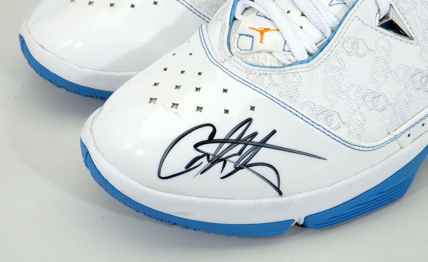 2004-05 Carmelo Anthony Game-Issued, Dual-Signed Shoes