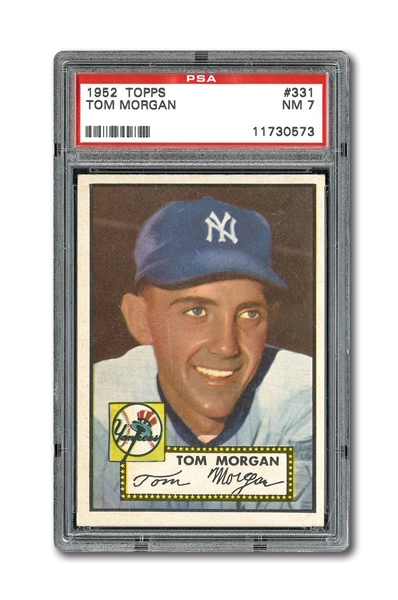 1952 TOPPS #331 TOM MORGAN NM PSA 7