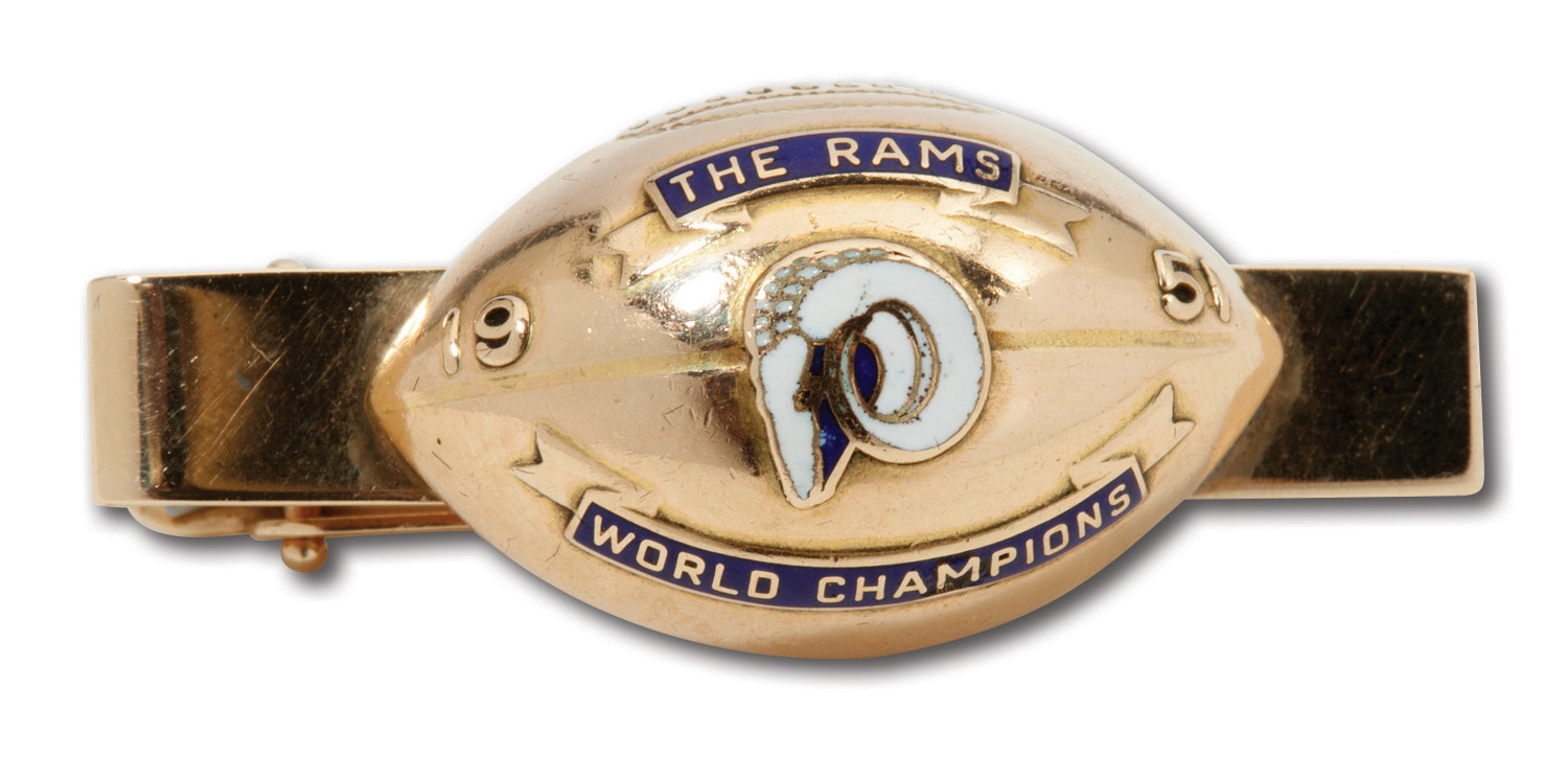 Lot Detail - 1951 LOS ANGELES RAMS 10K GOLD NFL WORLD CHAMPIONSHIP