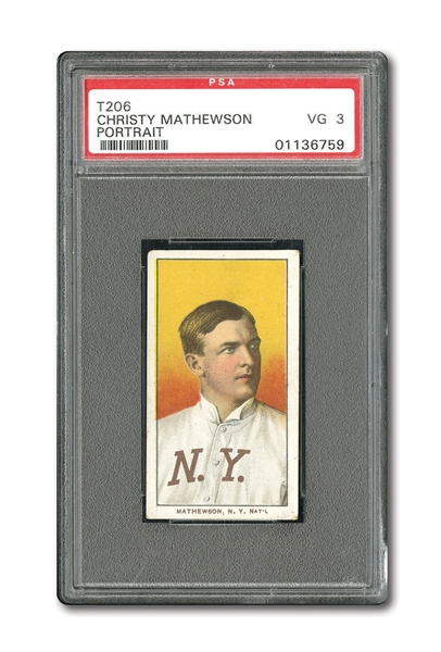 1909-11 T206 CHRISTY MATHEWSON (PORTRAIT) PSA VG 3