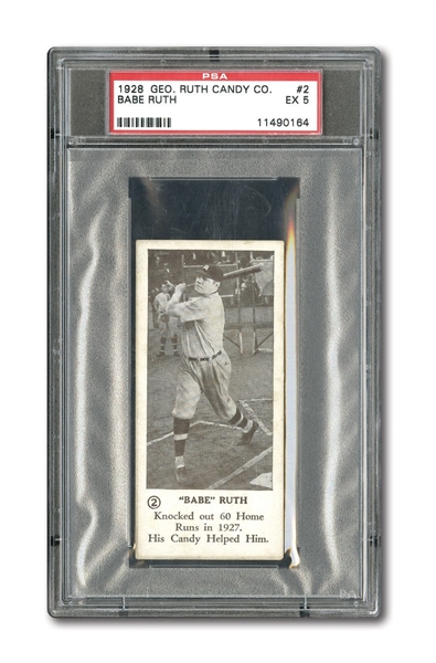 1928 GEORGE RUTH CANDY CO. #2 BABE RUTH PSA EX 5