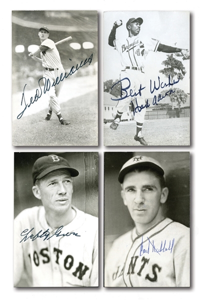 LOT OF (51) HALL OF FAMER AUTOGRAPHED REAL PHOTO POSTCARDS