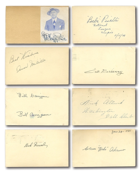COLLECTION OF (51) PRE-WAR BASEBALL NOTABLES AUTOGRAPHED GPCS (DEGOOD COLLECTION)