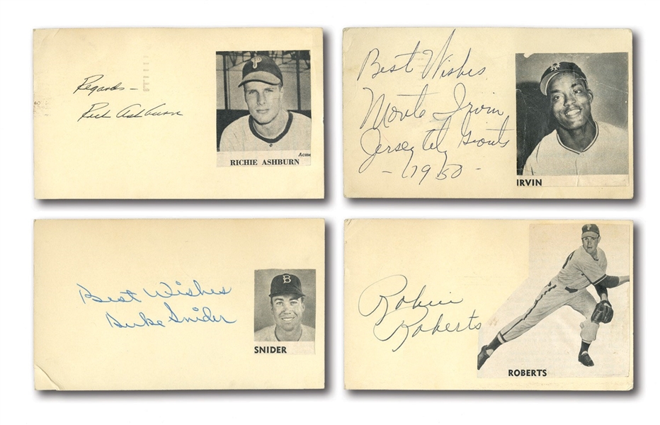COLLECTION OF (155) 1948-51 NATIONAL LEAGUE BASEBALL PLAYERS AUTOGRAPHED GPCS INCL. MANY STARS AND HOFERS (DEGOOD COLLECTION)
