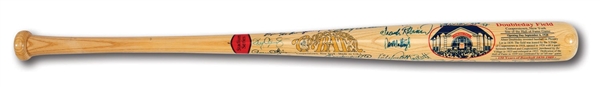 COOPERSTOWN DOUBLEDAY FIELD "150 YEARS OF BASEBALL 1839-1989" MULTI-SIGNED BAT INCL. 43 HALL OF FAMERS WITH TED WILLIAMS