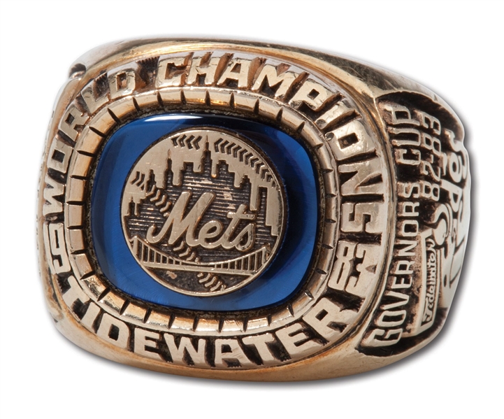 RON DARLINGS 1983 TIDEWATER TIDES (NY METS AFFILIATE) TRIPLE-A WORLD SERIES 10K GOLD RING