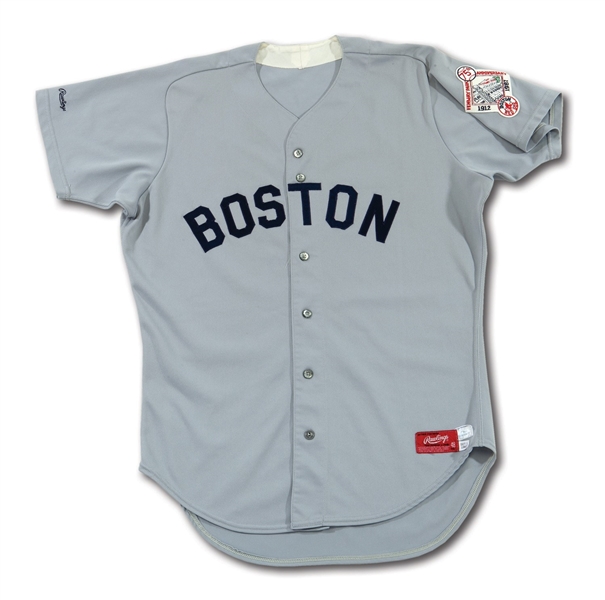 1987 DAVE HENDERSON BOSTON RED SOX GAME WORN ROAD JERSEY