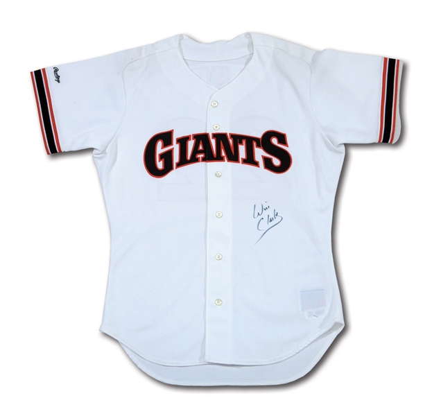 1989 WILL CLARK SIGNED SAN FRANCISCO GIANTS GAME READY JERSEY