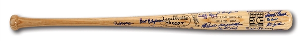 ROBIN YOUNTS JULY 22, 2012 MULTI-SIGNED HALL OF FAME INDUCTION LOUISVILLE SLUGGER BAT WITH 42 AUTOGRAPHS (YOUNT LOA)