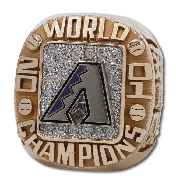 2001 ARIZONA DIAMONDBACKS WORLD SERIES CHAMPIONS 10K GOLD STAFF RING (SNYDER)