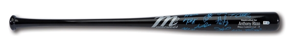 2016 CHICAGO CUBS WORLD CHAMPION TEAM SIGNED (14 TOTAL) ANTHONY RIZZO MARUCCI PRO MODEL BAT (FANATICS, MLB AUTH.)
