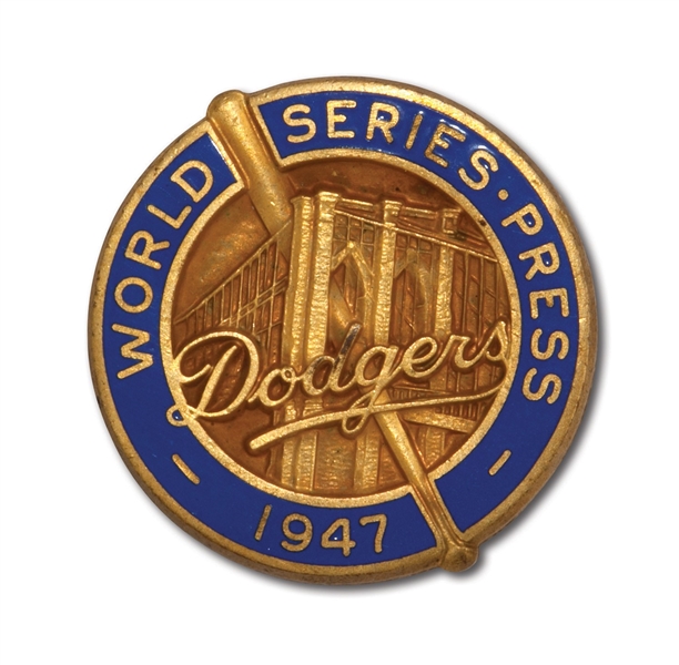 1947 BROOKLYN DODGERS WORLD SERIES PRESS PIN