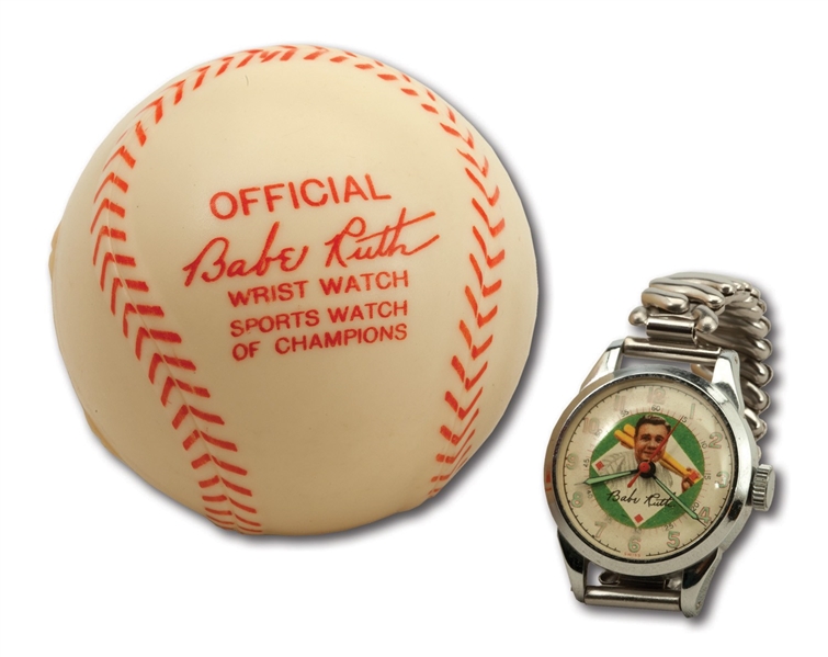 1948 OFFICIAL BABE RUTH WATCH IN ORIGINAL FIGURAL CASE