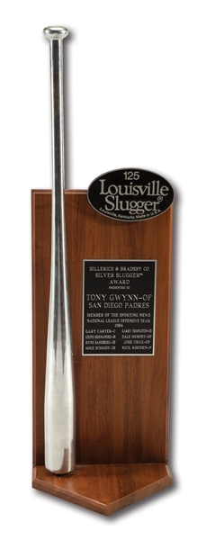 TONY GWYNNS 1984 NATIONAL LEAGUE SILVER SLUGGER AWARD (GWYNN COLLECTION)