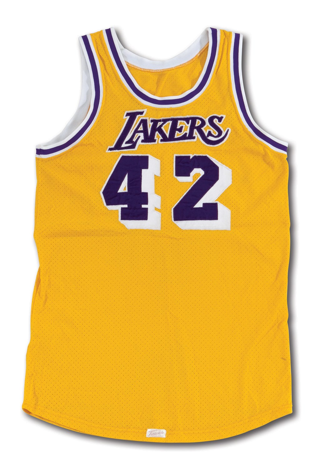 Lot Detail - C.1982-85 JAMES WORTHY LOS ANGELES LAKERS GAME WORN HOME  JERSEY (MEARS A10, HOLLYWOOD AGENT COLLECTION)