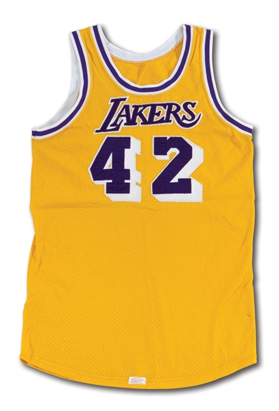 C.1982-85 JAMES WORTHY LOS ANGELES LAKERS GAME WORN HOME JERSEY (MEARS A10, HOLLYWOOD AGENT COLLECTION)