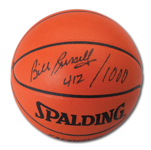 BILL RUSSELL AUTOGRAPHED (LE 412/1000) OFFICIAL NBA BASKETBALL (HOLLYWOOD AGENT COLLECTION)