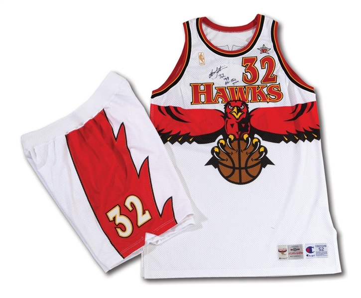 CHRISTIAN LAETTNERS SIGNED & INSCRIBED 1997 NBA ALL-STAR GAME WORN ATLANTA HAWKS UNIFORM - HIS ONLY ALL-STAR APPEARANCE (LAETTNER COLLECTION)