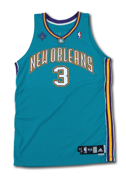 11/7/2007 CHRIS PAUL NEW ORLEANS HORNETS GAME WORN (@ POR) ROAD JERSEY - 18 PTS. & 12 AST. (PHOTO PROVENANCE)