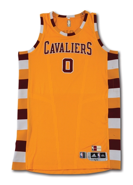 4/11/2016 KEVIN LOVE SIGNED CLEVELAND CAVALIERS (CHAMPIONSHIP SEASON) GAME WORN THROWBACK JERSEY - 10 PTS. & 14 REBS. IN WIN VS. ATL (NBA SOURCE, PHOTO-MATCHED)