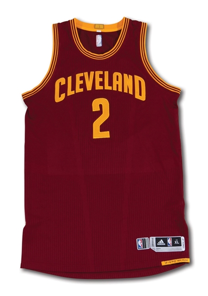 11/16/2016 KYRIE IRVING SIGNED CLEVELAND CAVALIERS GAME WORN ROAD JERSEY - 24 PTS. & 7 AST. (PHOTO-MATCHED, NBA SOURCE)