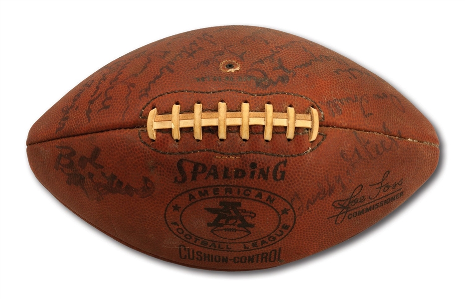 GEORGE BLANDAS 1964 HOUSTON OILERS TEAM-SIGNED AND GAME-USED FOOTBALL (BLANDA COLLECTION)