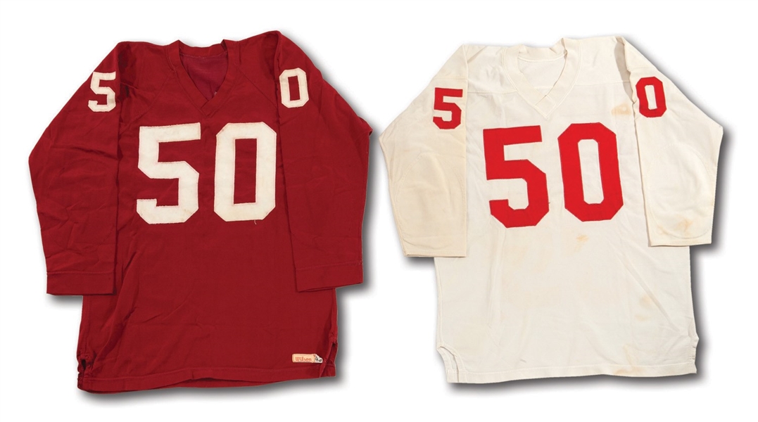 1962-63 GARLAND BOYETTE ST. LOUIS CARDINALS (NFL) GAME WORN HOME AND ROAD JERSEYS