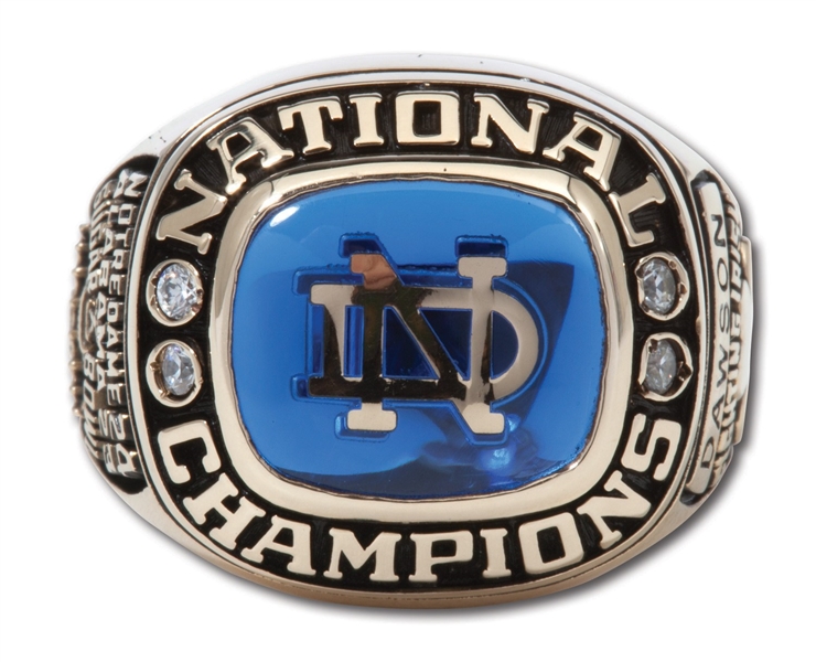 1973 NOTRE DAME FOOTBALL NATIONAL CHAMPIONS 10K GOLD STAFF RING
