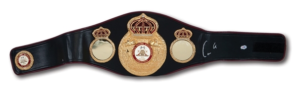 CASSIUS CLAY (MUHAMMAD ALI) SIGNED WBC REPLICA CHAMPIONSHIP BELT (PSA/DNA GEM MINT 10)