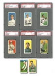 STARTER COLLECTION OF (8) 1909-11 T206 TOBACCO CARDS INCL. BRESNAHAN, CHASE AND JOSS