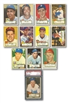 1952 TOPPS BASEBALL PARTIAL SET (253/407) INCL. MOSTLY SERIES 1-3