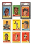 LOT OF (32) 1958 TOPPS BASEBALL HOFERS AND STARS INCL. #47 MARIS (R) AND #150 MANTLE