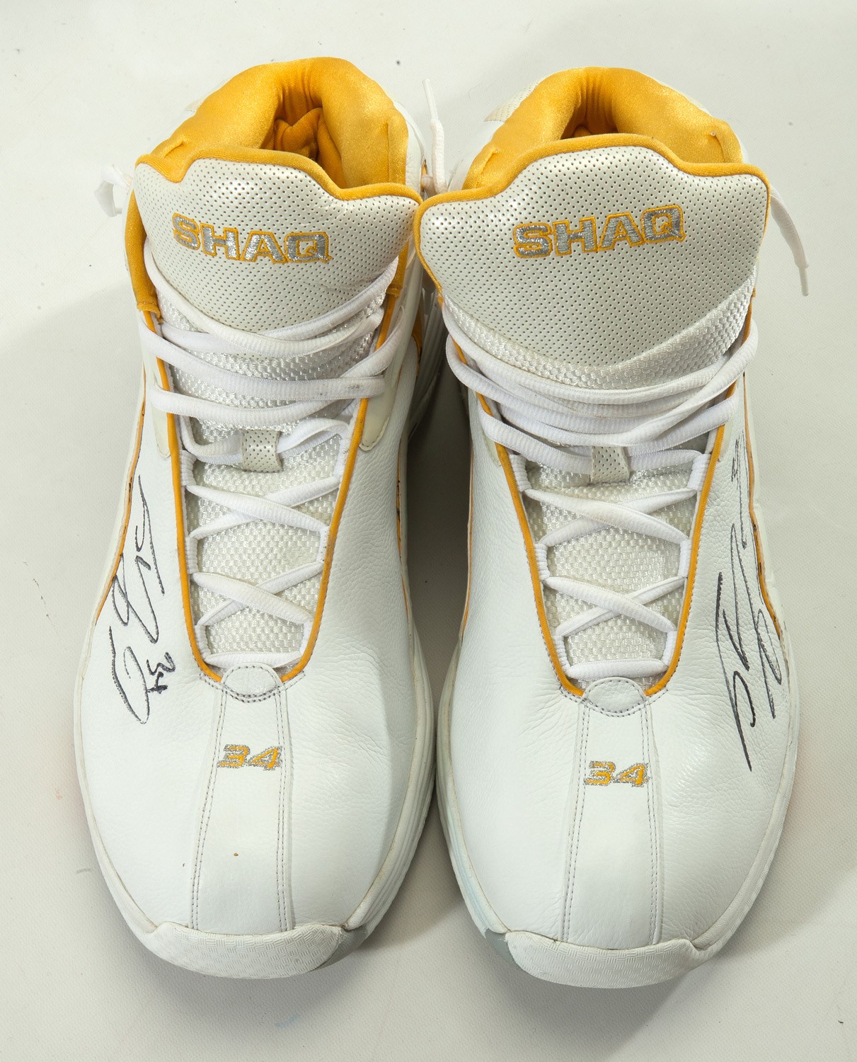 Shaq Shoes Shaquille O'Neal Game Worn Dual Signed Dunkman Signed