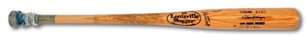 TONY GWYNNS 9/14/1998 AUTOGRAPHED AND NOTATED CAREER HIT #2,915 GAME USED BAT (SDHOC COLLECTION)