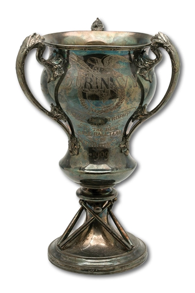 1909 TROPHY AWARDED TO THE USS WEST VIRGINIA FOR BEST BASEBALL TEAM OF PACIFIC FLEET AND STATIONS (SDHOC COLLECTION)