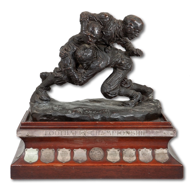 NAVY DEPARTMENT U.S. PACIFIC FLEET FOOTBALL CHAMPIONSHIP TROPHY SPANNING 1926 TO 1933 (SDHOC COLLECTION)